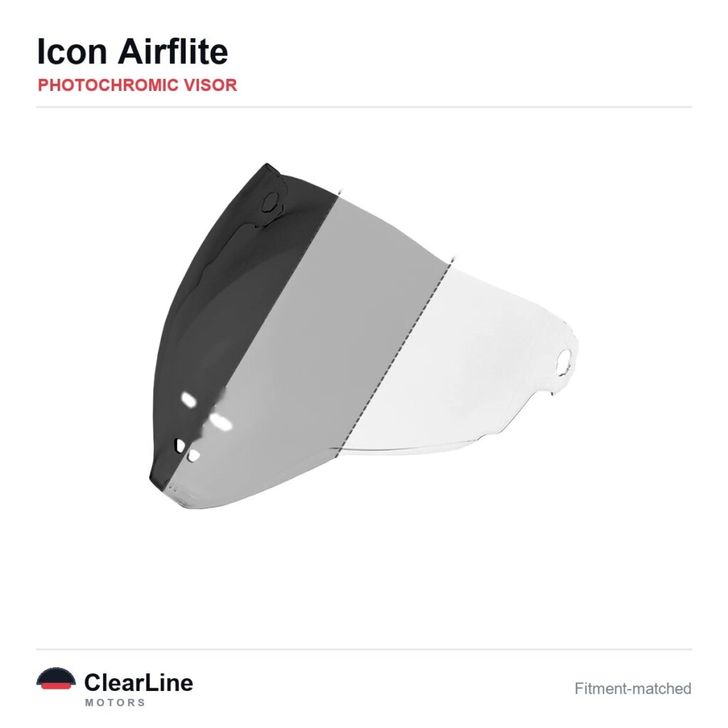 Icon Airflite Photochromic Visor — Auto-Tint Day & Night
