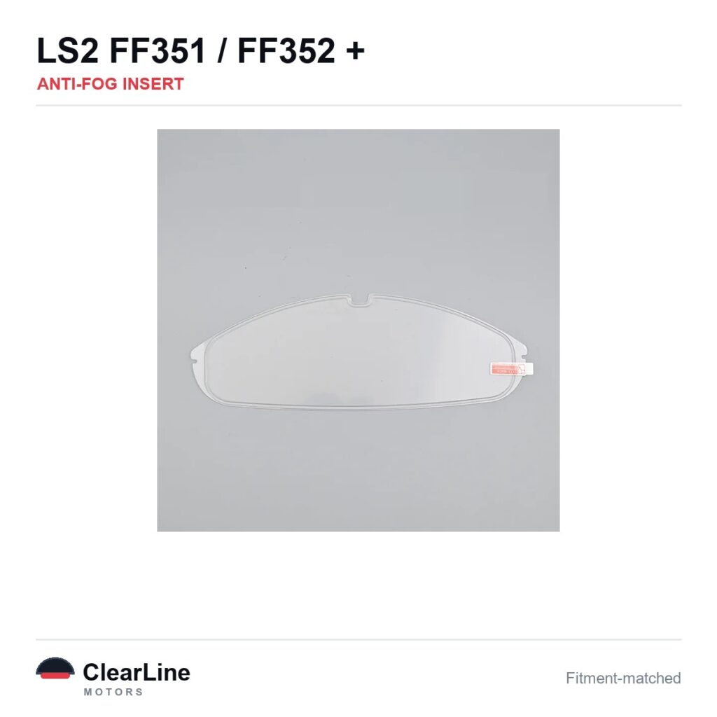 LS2 FF351 / FF352 / FF369 / FF384 Anti-Fog Insert — Stops Visor Fogging