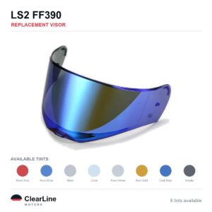 LS2 FF390 Replacement Visor — Iridium, Smoke, Clear Tints