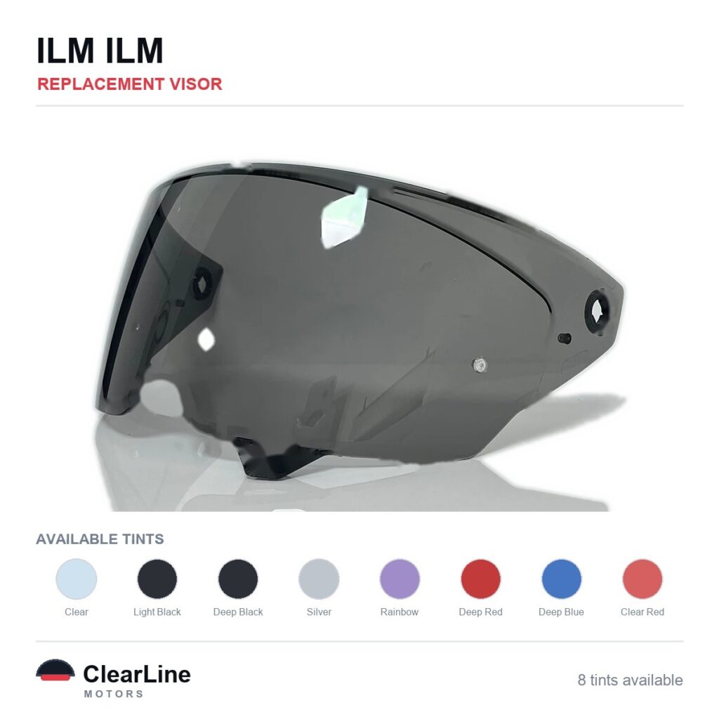 Motorcycle Replacement Visor — Iridium, Smoke, Clear Tints