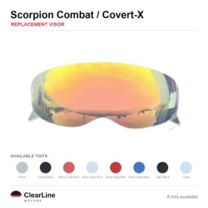 Scorpion Combat / Covert-X Replacement Visor — Iridium, Smoke, Clear Tints