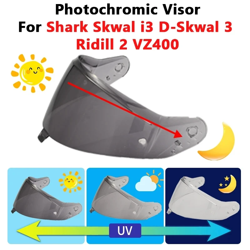 Shark D-Skwal 3 / Ridill 2 / VZ 400 Photochromic Visor – photo 2