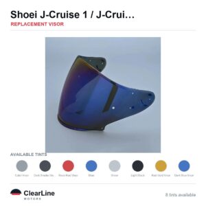Shoei J-Cruise 1 / J-Cruise II / J-Force 4 Replacement Visor — Iridium, Smoke, Clear Tints