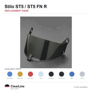 Stilo ST5 FN R / ST5 Replacement Visor — Iridium, Smoke, Clear Tints