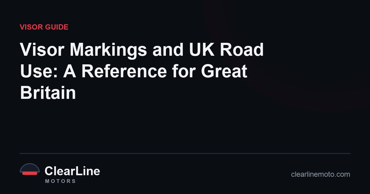 Visor Markings and UK Road Use: A Reference for Great Britain