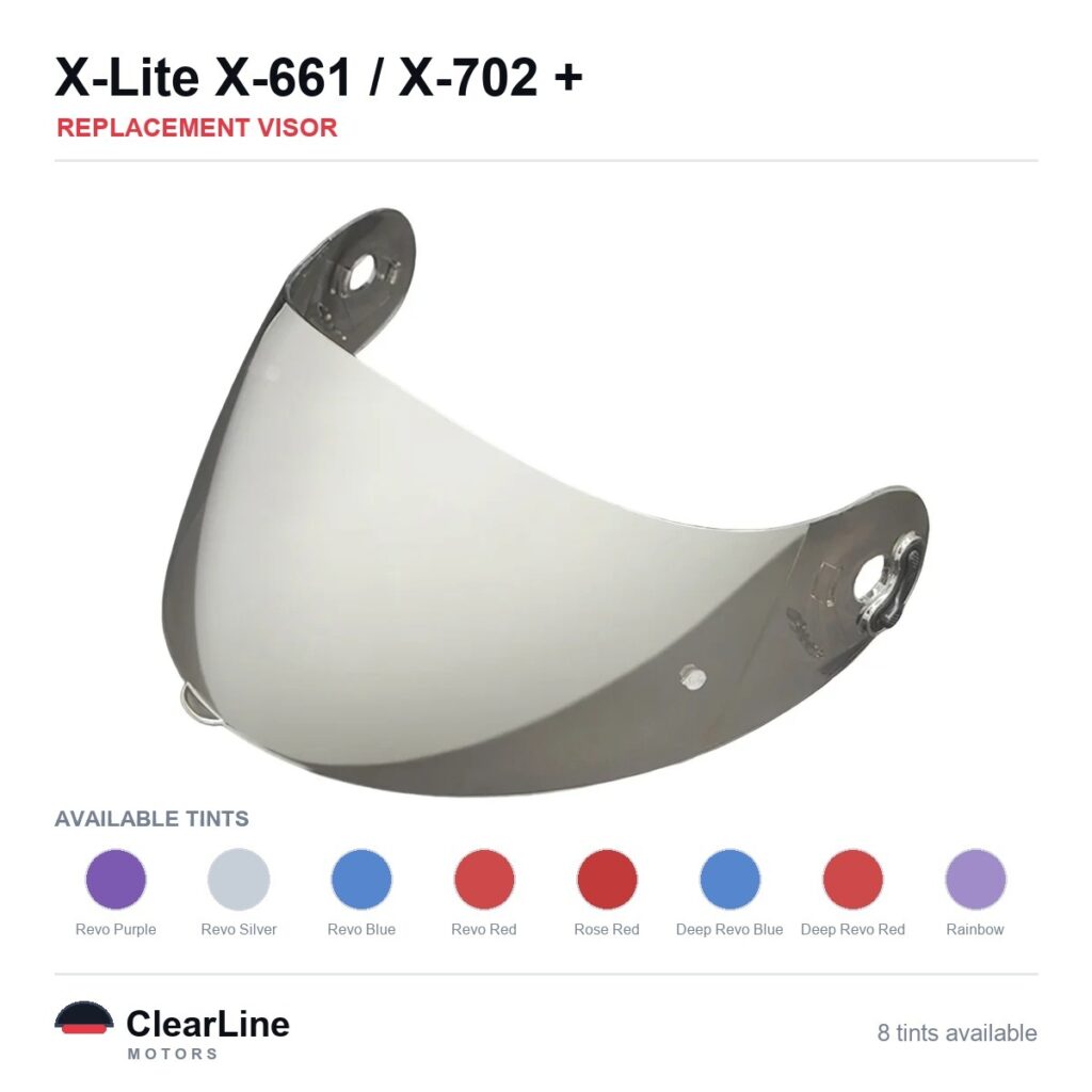X-Lite X-661 / X-702 / X-802 / X-803 Replacement Visor — Iridium, Smoke, Clear Tints