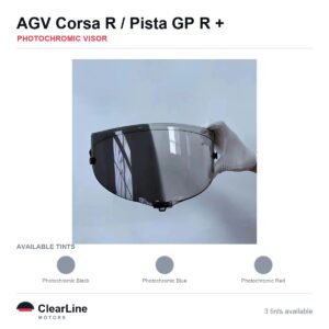 AGV Corsa R / Pista GP R / Pista GP RR Photochromic Visor — Auto-Tint Day & Night