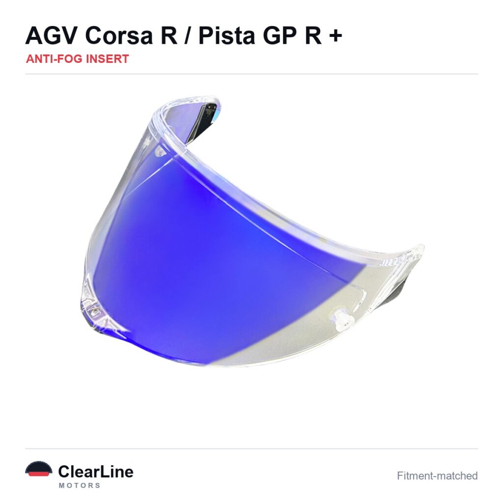 AGV Corsa R / Pista GP R / Pista GP RR / Race 3 Anti-Fog Insert — Stops Visor Fogging