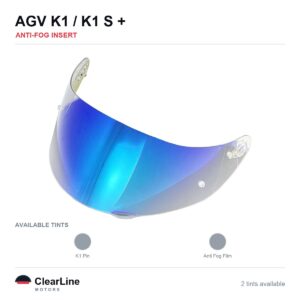 AGV K1 S / K1 / K3 SV / K5 S & more Anti-Fog Insert — Stops Visor Fogging