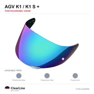 AGV K1 S / K1 / K3 SV / K5 S & more Photochromic Visor — Auto-Tint Day & Night