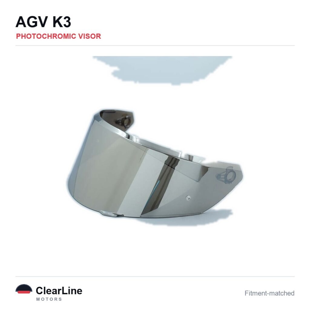 AGV K3 Photochromic Visor — Auto-Tint Day & Night