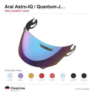 Arai Astro-IQ / Quantum-J / Rapide-IR / RX-7 RV & more Replacement Visor — Iridium, Smoke, Clear Tints