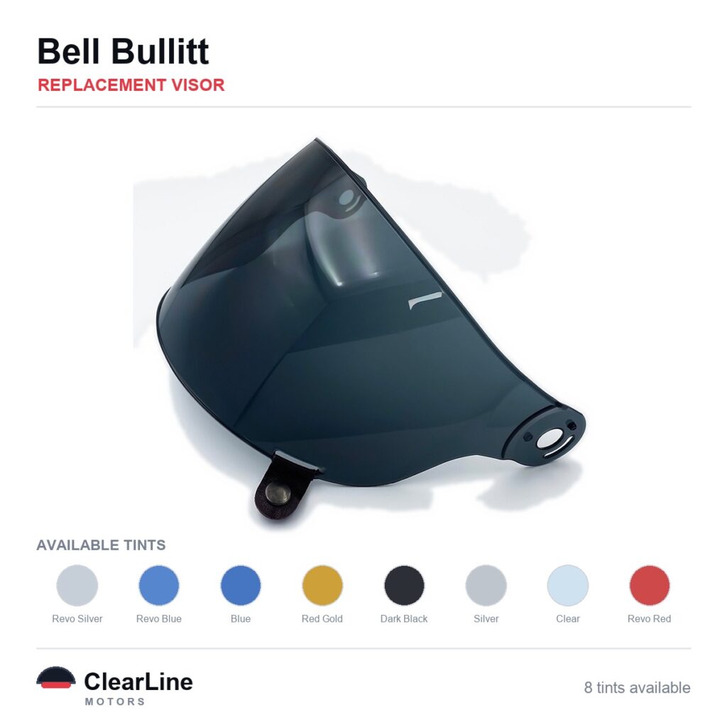 Bell Bullitt Replacement Visor — Iridium, Smoke, Clear Tints