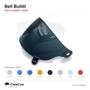 Bell Bullitt Replacement Visor — Iridium, Smoke, Clear Tints