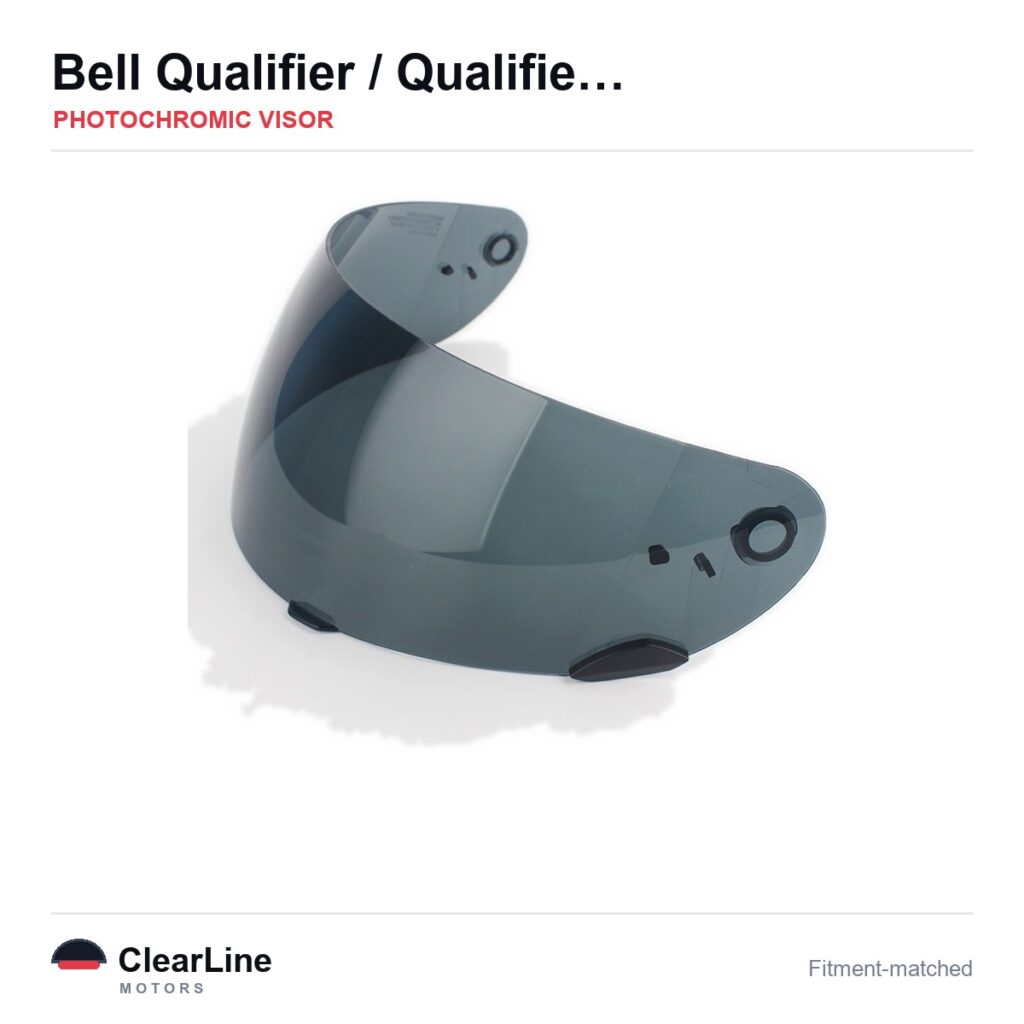 Bell Qualifier DLX / Qualifier / Revolver / RS-1 & more Photochromic Visor — Auto-Tint Day & Night