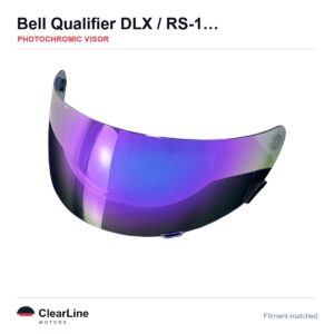 Bell Qualifier DLX / Revolver / RS-1 / RS-2 & more Photochromic Visor — Auto-Tint Day & Night