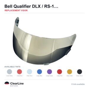 Bell Qualifier DLX / Revolver / RS-1 / RS-2 & more Replacement Visor — Smoke, Clear, Gold Tints