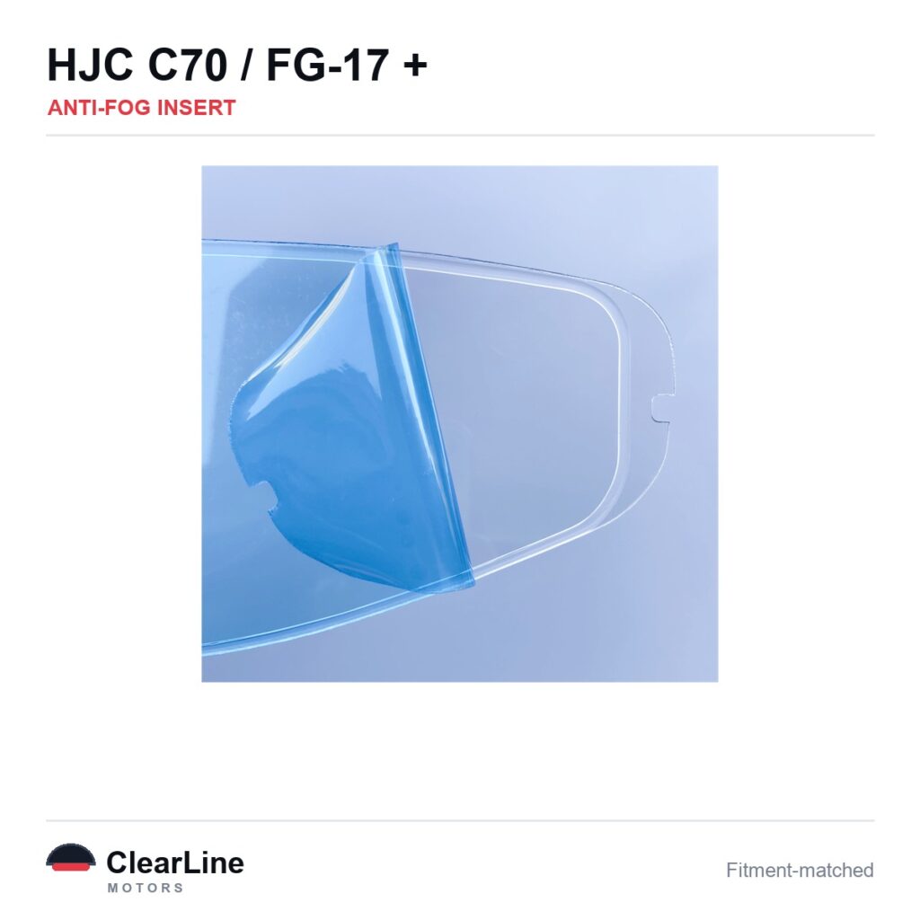 HJC C70 / FG-17 / FG-ST / IS-17 Anti-Fog Insert — Stops Visor Fogging