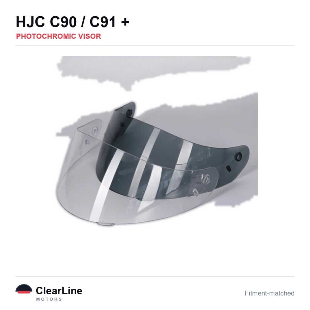 HJC C90 / C91 / CL-MAX 2 / CL-MAX 3 & more Photochromic Visor — Auto-Tint Day & Night