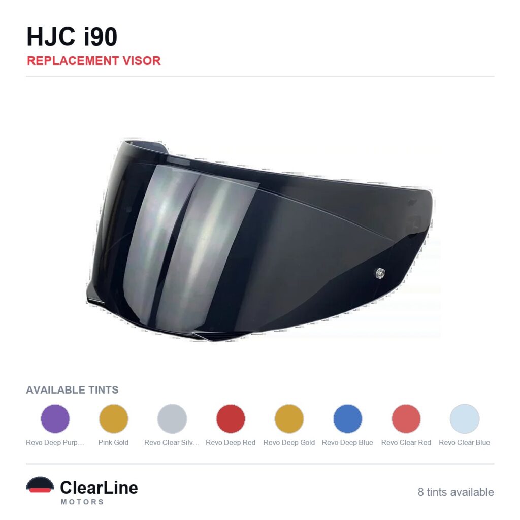 HJC i90 Replacement Visor — Iridium, Smoke, Clear Tints