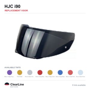 HJC i90 Replacement Visor — Iridium, Smoke, Clear Tints