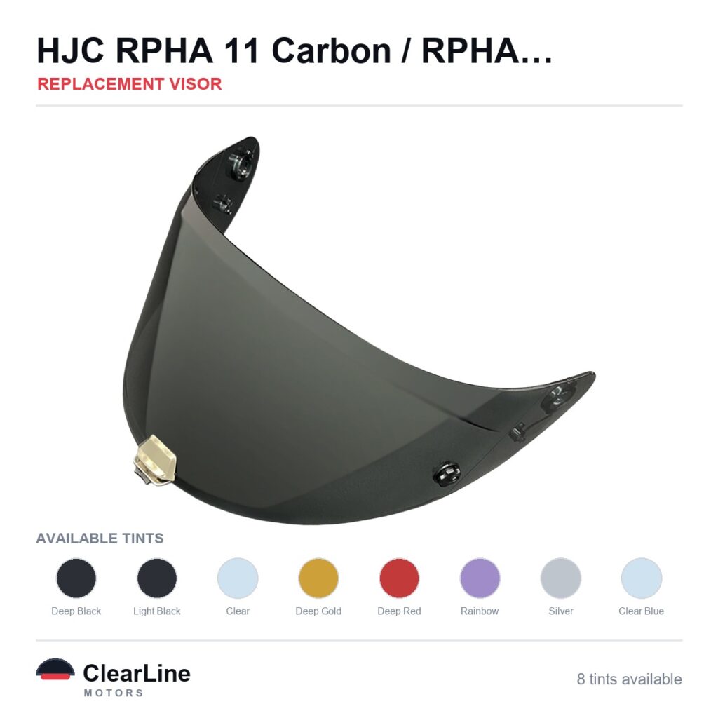 HJC RPHA 11 Carbon / RPHA 70 Carbon / RPHA-11 / RPHA-70 Replacement Visor — Iridium, Smoke, Clear Tints