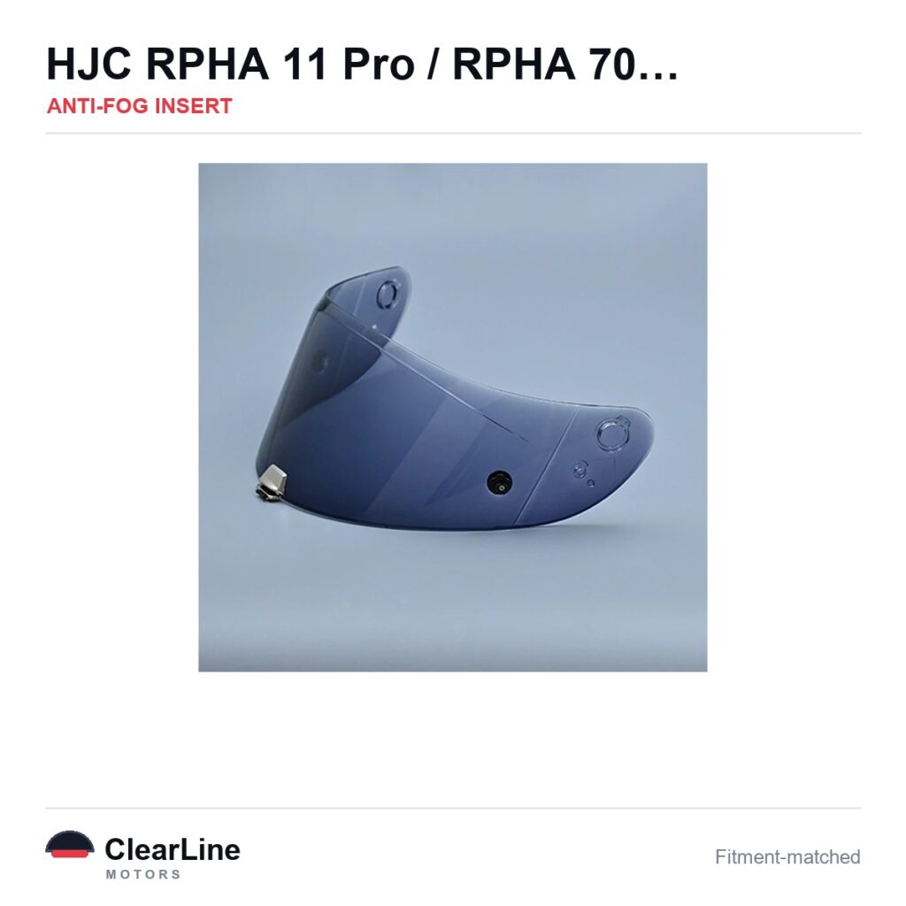 HJC RPHA 11 Pro / RPHA 70 ST Anti-Fog Insert — Stops Visor Fogging