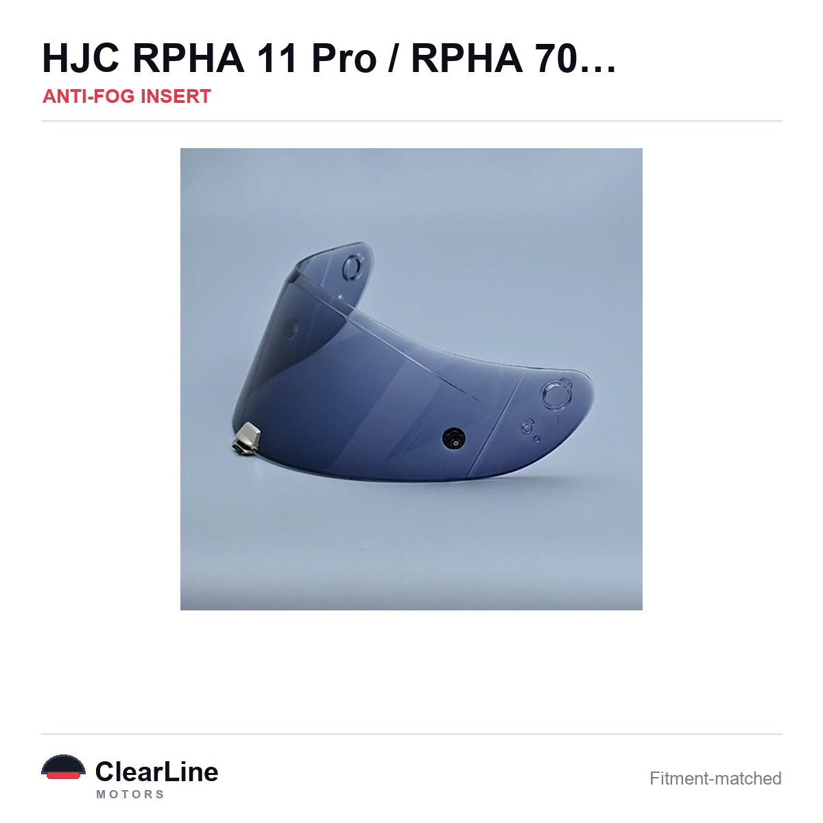 HJC RPHA 11 Pro / RPHA 70 ST Anti-Fog Insert — Stops Visor Fogging