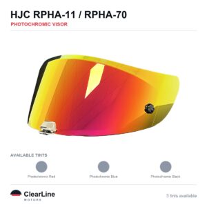 HJC RPHA-11 / RPHA-70 Photochromic Visor — Auto-Tint Day & Night