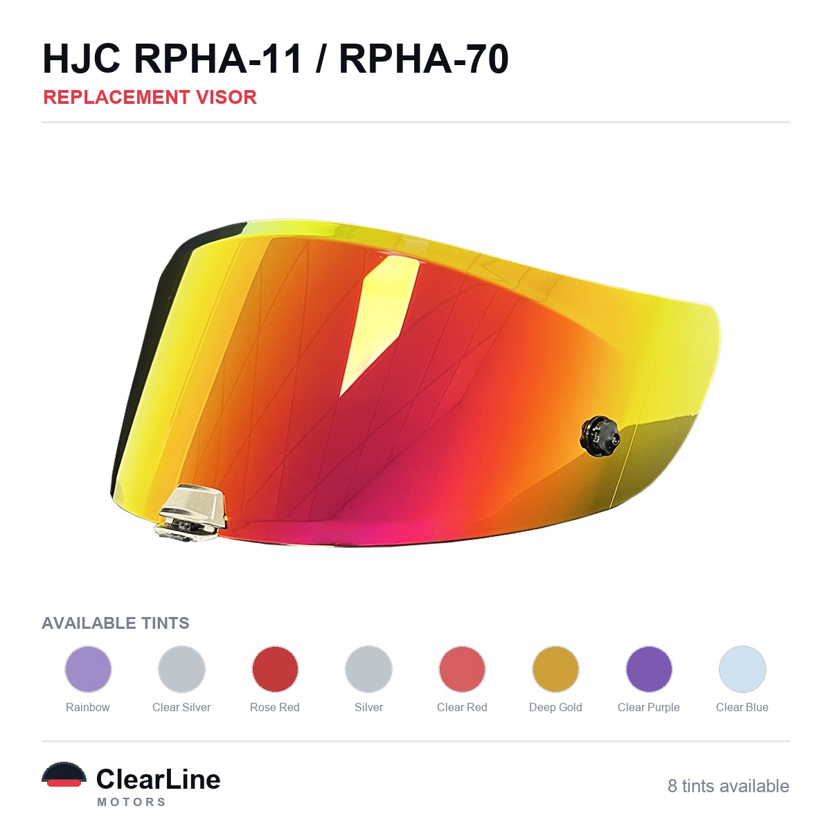 HJC RPHA-11 / RPHA-70 Replacement Visor — Iridium, Smoke, Clear Tints