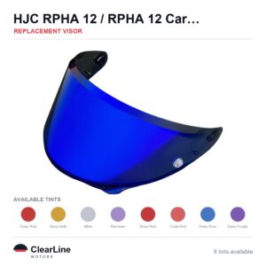 HJC RPHA 12 Carbon / RPHA 12 Replacement Visor — Iridium, Smoke, Clear Tints