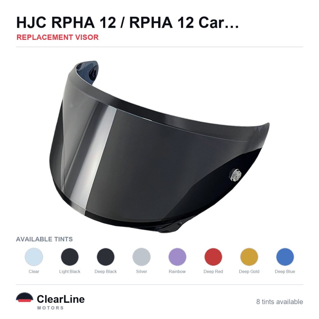 HJC RPHA 12 Carbon / RPHA 12 / RPHA 12N Replacement Visor — Iridium, Smoke, Clear Tints
