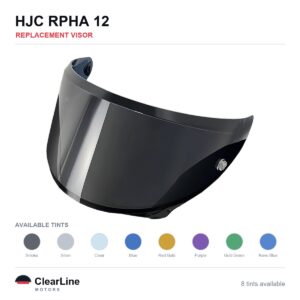 HJC RPHA 12 Replacement Visor — Iridium, Smoke, Clear Tints