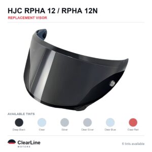 HJC RPHA 12 / RPHA 12N Replacement Visor — Smoke, Clear, Silver Tints