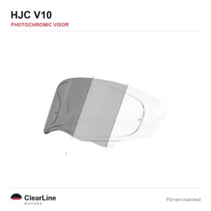 HJC V10 Photochromic Visor — Auto-Tint Day & Night