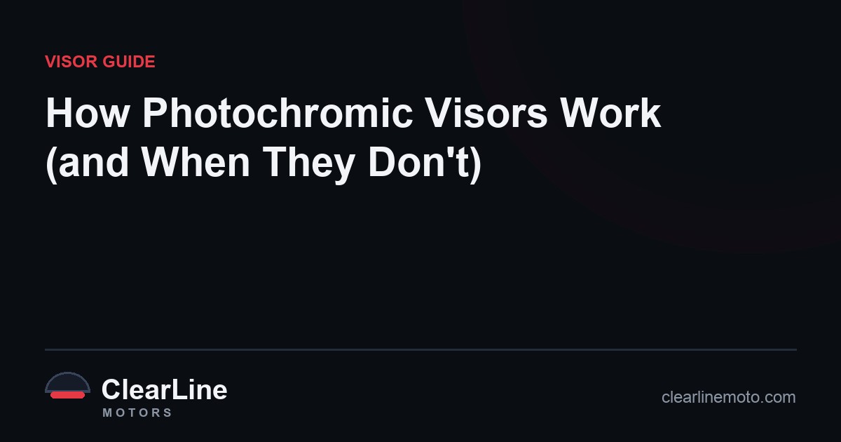How Photochromic Visors Work (and When They Don’t)