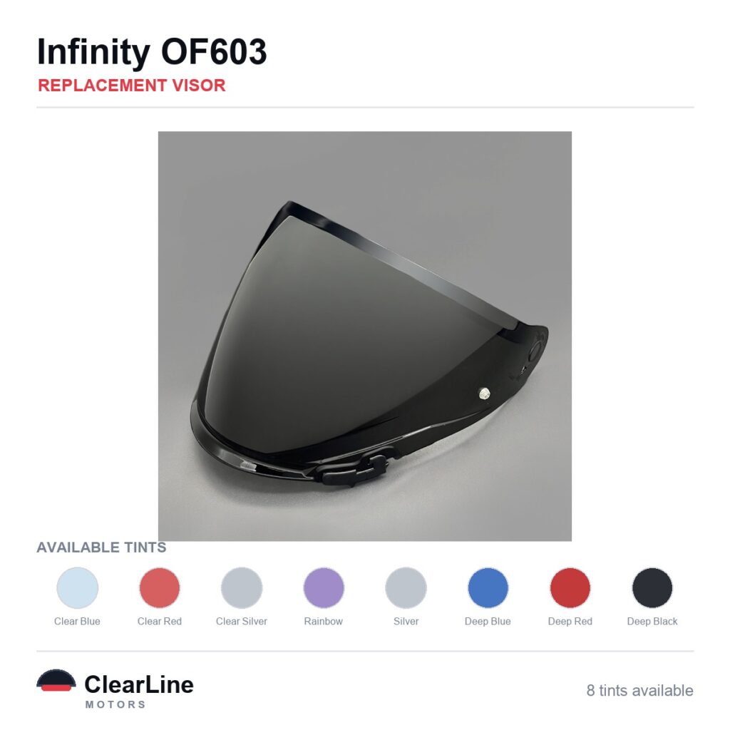 Infinity OF603 Replacement Visor — Iridium, Smoke, Clear Tints
