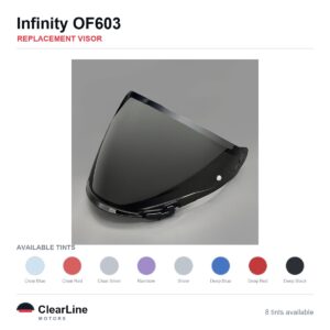 Infinity OF603 Replacement Visor — Iridium, Smoke, Clear Tints