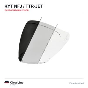 KYT NFJ / TTR-JET Photochromic Visor — Auto-Tint Day & Night