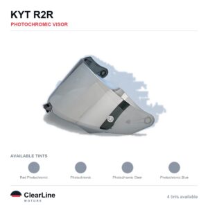 KYT R2R Photochromic Visor — Auto-Tint Day & Night