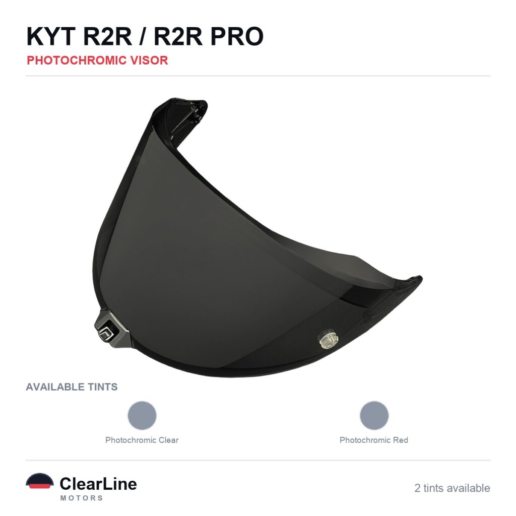 KYT R2R PRO / R2R Photochromic Visor — Auto-Tint Day & Night