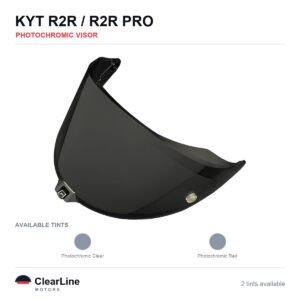KYT R2R PRO / R2R Photochromic Visor — Auto-Tint Day & Night