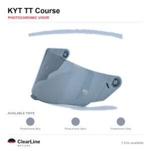 KYT TT Course Photochromic Visor — Auto-Tint Day & Night