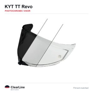 KYT TT Revo Photochromic Visor — Auto-Tint Day & Night