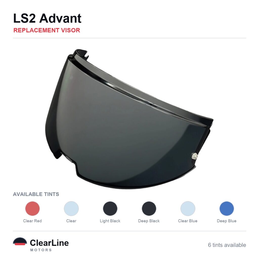 LS2 Advant Replacement Visor — Smoke, Clear, Blue Tints