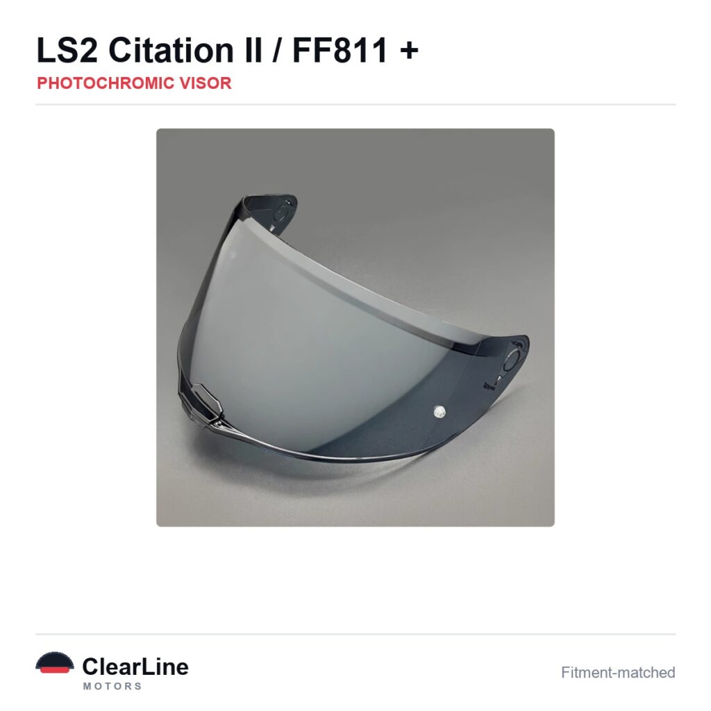 LS2 Citation II / FF811 / Vector II Photochromic Visor — Auto-Tint Day & Night