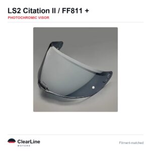 LS2 Citation II / FF811 / Vector II Photochromic Visor — Auto-Tint Day & Night