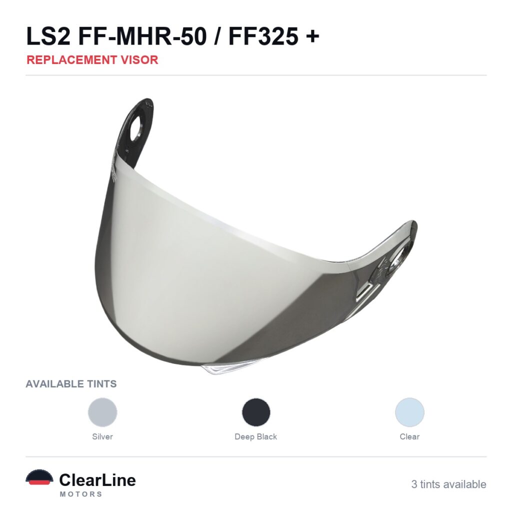 LS2 FF-MHR-50 / FF325 / FF370 / FF386 & more Replacement Visor — Smoke, Clear, Silver Tints