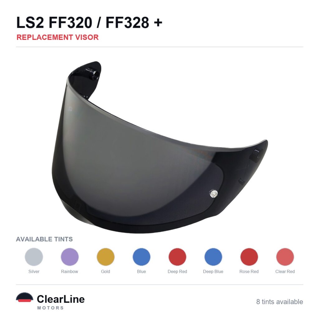 LS2 FF320 / FF328 / FF353 / FF800 Replacement Visor — Iridium, Smoke, Clear Tints