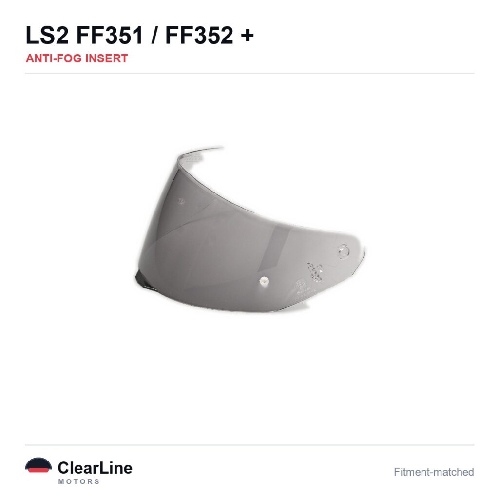 LS2 FF351 / FF352 / FF384 Anti-Fog Insert — Stops Visor Fogging